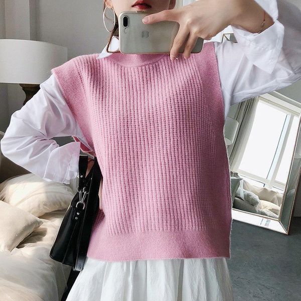 women's vests women autumn winter fashion sweater lady sleeveless o-neck knit waistcoats female vintage casual solid loose gilet g3 ukl, Black;white
women's vests women autumn winter fashion sweater lady sleeveless o-neck knit waistcoats female vintage casual solid loose gilet g3 ukl, Black;white
