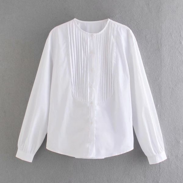 summer women pleating splicing white blouse female long sleeve shirt office lady loose blusas s8827 210430
summer women pleating splicing white blouse female long sleeve shirt office lady loose blusas s8827 210430