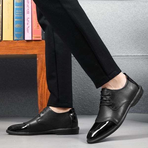 dress shoes plus size natural leather oxfords breathable lace up casual flats handmade office formal wedding men, Black
dress shoes plus size natural leather oxfords breathable lace up casual flats handmade office formal wedding men, Black