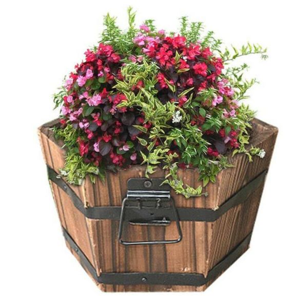 planters & pots bucket flower tub towl rustic style wooden barrel brown garden high-quality outdoor indoor retro easy to move planter urns 
planters & pots bucket flower tub towl rustic style wooden barrel brown garden high-quality outdoor indoor retro easy to move planter urns