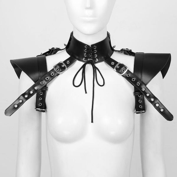 party masks mens women punk faux leather high neck armors shoulder chest harness belt halloween cosplay costume clubwear performance props
party masks mens women punk faux leather high neck armors shoulder chest harness belt halloween cosplay costume clubwear performance props