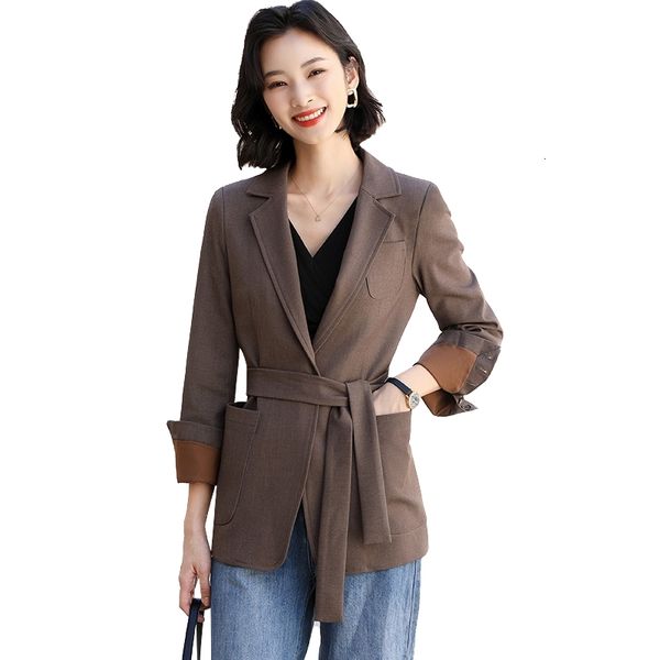 women's suits & blazers 2021 new black brown ladies blazer with pockets and sashes women spring autumn fashion coat girl korean design, White;black
women's suits & blazers 2021 new black brown ladies blazer with pockets and sashes women spring autumn fashion coat girl korean design, White;black
