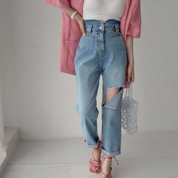 women's jeans casual loose ripped women korean style high waist denim trousers female plus size distresses pants, Blue
women's jeans casual loose ripped women korean style high waist denim trousers female plus size distresses pants, Blue