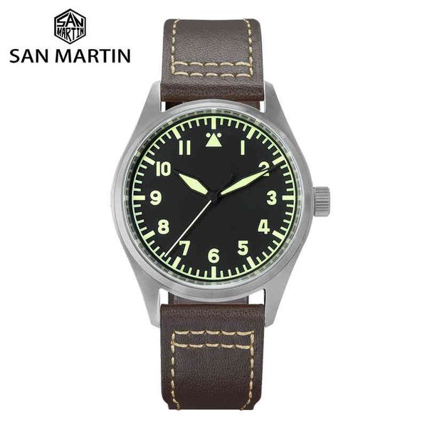 san martin pilot titanium vintage military enthusiasts nh35 automatic mechanical men watch leather strap waterproof luminous
san martin pilot titanium vintage military enthusiasts nh35 automatic mechanical men watch leather strap waterproof luminous