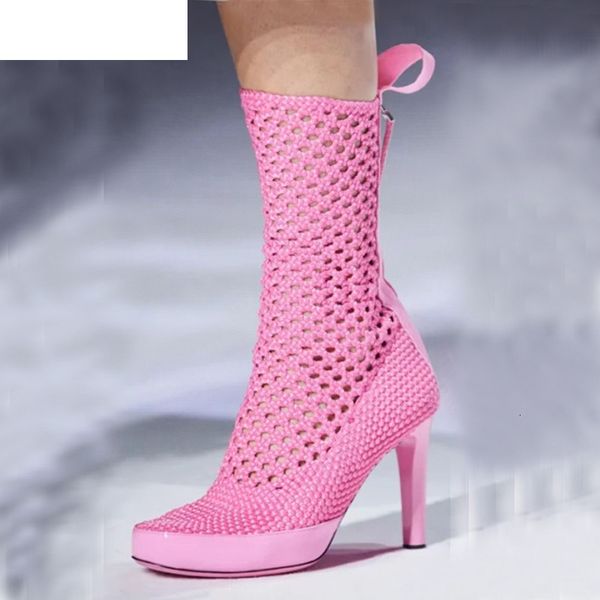 boots candy color braided hollow out short women designer mesh weave t-show mid calf thin high heels party shoes 2021 ywv8, Black
boots candy color braided hollow out short women designer mesh weave t-show mid calf thin high heels party shoes 2021 ywv8, Black