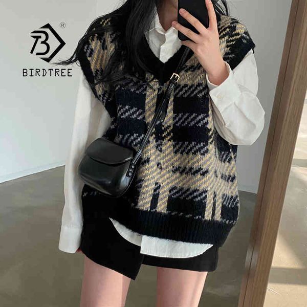 spring women knitted vest pullovers v neck sleeveless plaid knitted jumper pullovers korean loose cashmere sweater vest t12701x 210419, White;black
spring women knitted vest pullovers v neck sleeveless plaid knitted jumper pullovers korean loose cashmere sweater vest t12701x 210419, White;black