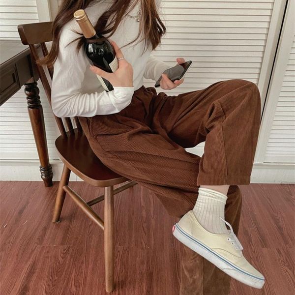 women's pants & capris corduroy children spring autumn winter 2021 high waist thin wide leg straight tube loose casual rac, Black;white
women's pants & capris corduroy children spring autumn winter 2021 high waist thin wide leg straight tube loose casual rac, Black;white