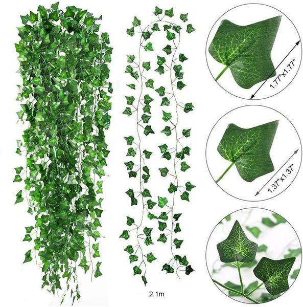 artificial ivy leaf vine 6.8ft green leaves hanging garland fake foliage flowers home kitchen garden office wedding wall decor decorative &
artificial ivy leaf vine 6.8ft green leaves hanging garland fake foliage flowers home kitchen garden office wedding wall decor decorative &
