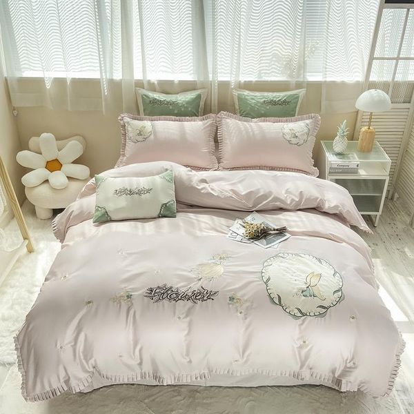 bedding sets butterfly elf embroidery set peach white duvet cover fold edge long-staple cotton sheet 1.5/2.0m home textile
bedding sets butterfly elf embroidery set peach white duvet cover fold edge long-staple cotton sheet 1.5/2.0m home textile