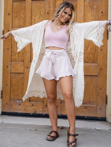women's swimwear ayualin see through transparent white lace bikini cover ups blouse women beach boho ruffles shirt, White;black
women's swimwear ayualin see through transparent white lace bikini cover ups blouse women beach boho ruffles shirt, White;black