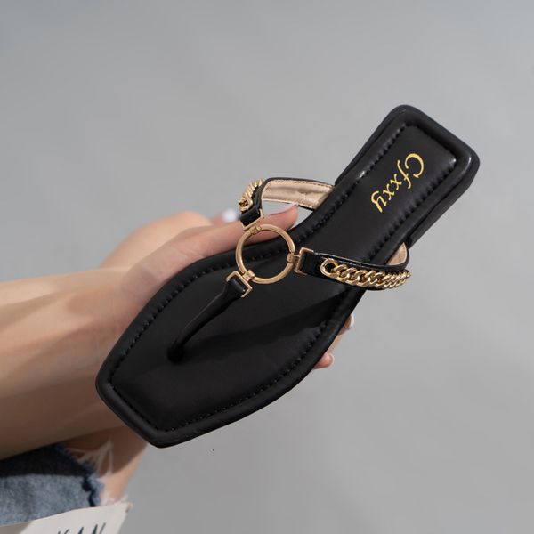 sandals will see woman metal chain slippers belt the form of t casual fashion slides square toe flip flops beach shoes rfsq, Black
sandals will see woman metal chain slippers belt the form of t casual fashion slides square toe flip flops beach shoes rfsq, Black