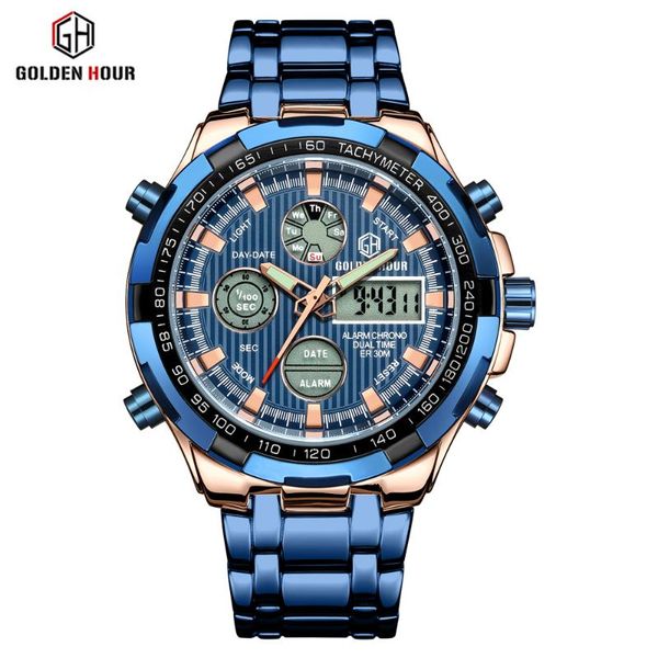 wristwatches goldenhour men dual display watch fashion analog digital sports watches mens chronograph waterproof wristwatch relogio masculin, Slivery;brown
wristwatches goldenhour men dual display watch fashion analog digital sports watches mens chronograph waterproof wristwatch relogio masculin, Slivery;brown