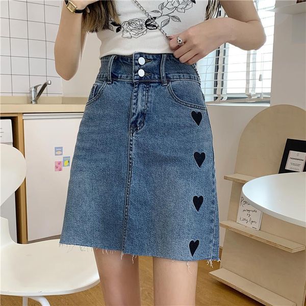 s-xl 2colors a line denim skirt for women 2021 spring summer love embroidery high waist mini jeans skirts female (n0057, Black
s-xl 2colors a line denim skirt for women 2021 spring summer love embroidery high waist mini jeans skirts female (n0057, Black