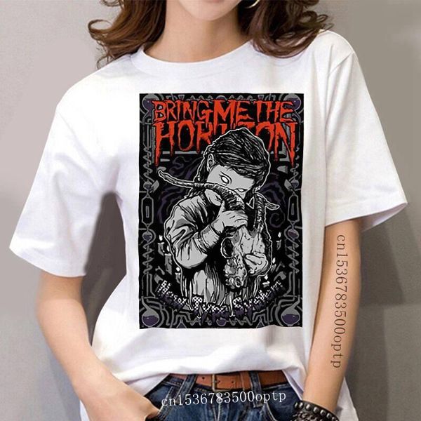 women's t-shirt bring me the horizon bmth printed t shirts block(2), White