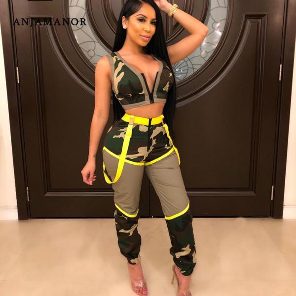 two piece dress anjamanor patchwork camo 2 set tracksuit women outfits zipper crop with pants matching sets d35-ai29, White
two piece dress anjamanor patchwork camo 2 set tracksuit women outfits zipper crop with pants matching sets d35-ai29, White