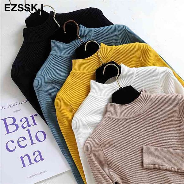 knitted women high neck sweater pullovers turtleneck autumn winter basic sweaters slim fit black 210914, White;black
knitted women high neck sweater pullovers turtleneck autumn winter basic sweaters slim fit black 210914, White;black