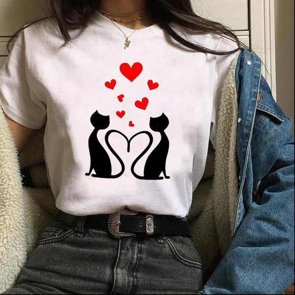 printing print graphic cat love womens t shirt valentine 90s fashion cartoon clothes lady tees female, White
printing print graphic cat love womens t shirt valentine 90s fashion cartoon clothes lady tees female, White