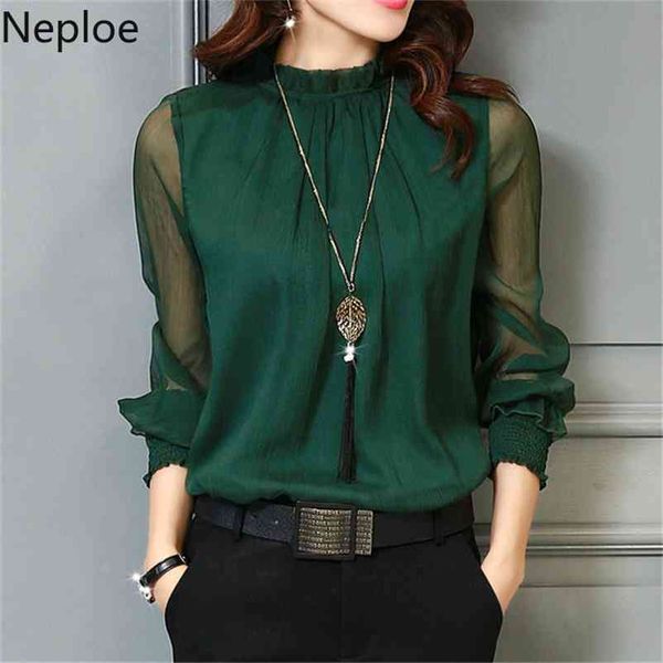 chiffon blouse new women long sleeve stand neck work wear shirts elegant lady blouses casual solid color blusas 32746 210401, White
chiffon blouse new women long sleeve stand neck work wear shirts elegant lady blouses casual solid color blusas 32746 210401, White