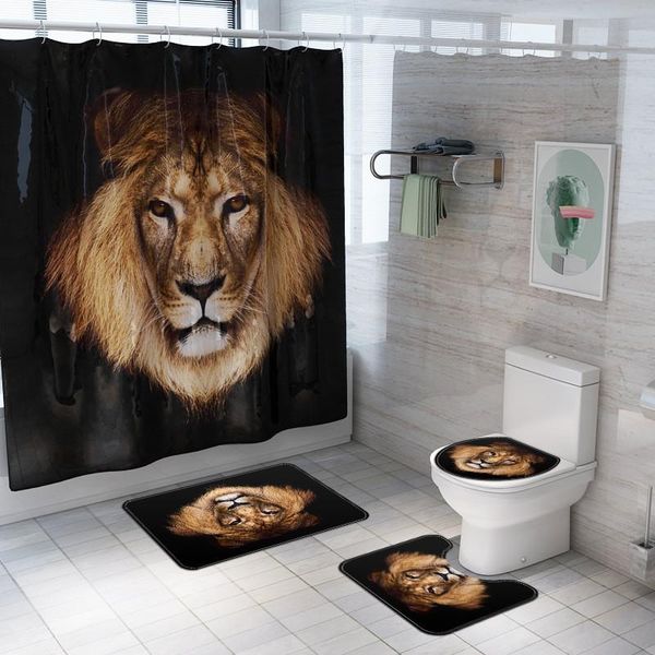 shower curtains 4pcs/set bathroom mat set anti-slip lion animals bath coral fleece curtain floor washable toilet rug
shower curtains 4pcs/set bathroom mat set anti-slip lion animals bath coral fleece curtain floor washable toilet rug