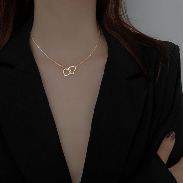 chains heart sweet double love gold color 925 sterling silver clavicle chain necklace for women trendy luxury jewelry valentines
chains heart sweet double love gold color 925 sterling silver clavicle chain necklace for women trendy luxury jewelry valentines
