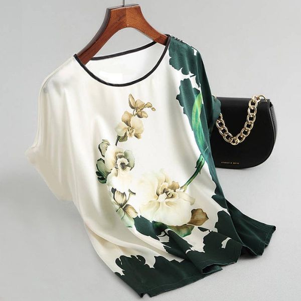 women's blouses & shirts fashion floral print blouse pullover ladies silk satin plus size batwing sleeve vintage casual short, White
women's blouses & shirts fashion floral print blouse pullover ladies silk satin plus size batwing sleeve vintage casual short, White