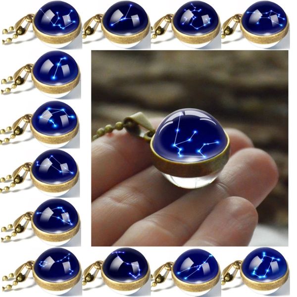 12 constellation necklace fashion galaxy double face pendant necklace woman man glass convex circle, Silver
12 constellation necklace fashion galaxy double face pendant necklace woman man glass convex circle, Silver