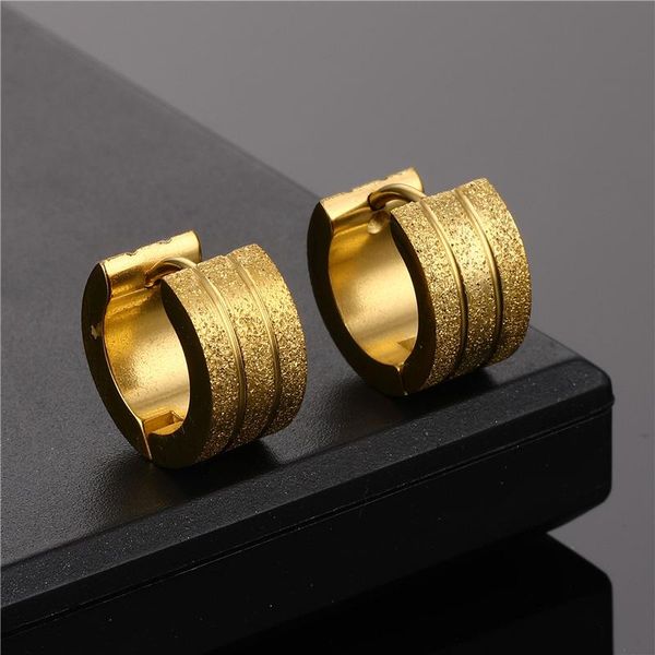 hoop & huggie boho frosting round earrings for women men gold color stainless steel circle earring party jewelry accessories, Golden;silver
hoop & huggie boho frosting round earrings for women men gold color stainless steel circle earring party jewelry accessories, Golden;silver