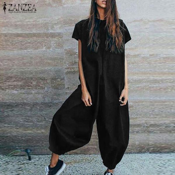 women's jumpsuits & rompers zanzea fashion women summer casual short sleeve solid wide leg pants female loose lantern combinaiso pantal, Black;white
women's jumpsuits & rompers zanzea fashion women summer casual short sleeve solid wide leg pants female loose lantern combinaiso pantal, Black;white