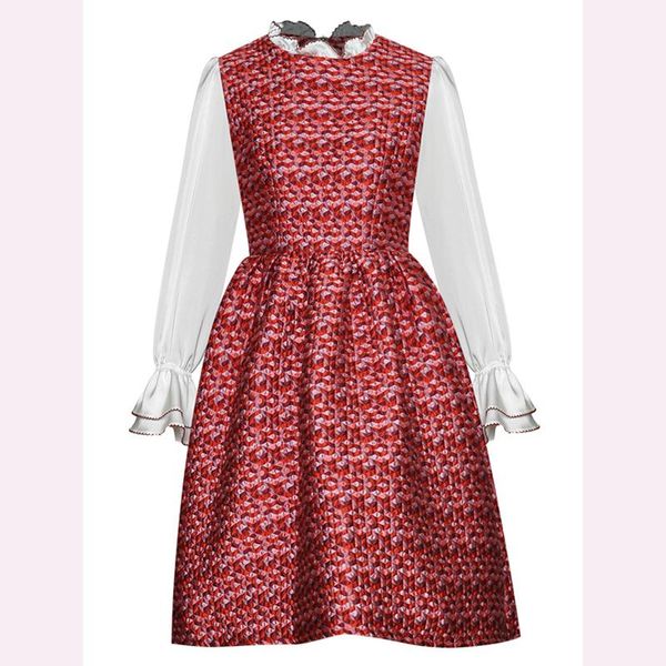 est fashion 2021 petal collar trumpet long sleeve waist jacquard dress casual dresses, Black;gray
est fashion 2021 petal collar trumpet long sleeve waist jacquard dress casual dresses, Black;gray