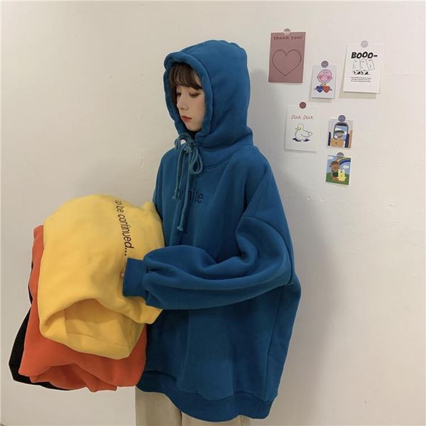 women's hoodies & sweatshirts viscous orange autumn and winter plus velvet women 2021 bf college wind wide pine korean version of the t, Black
women's hoodies & sweatshirts viscous orange autumn and winter plus velvet women 2021 bf college wind wide pine korean version of the t, Black