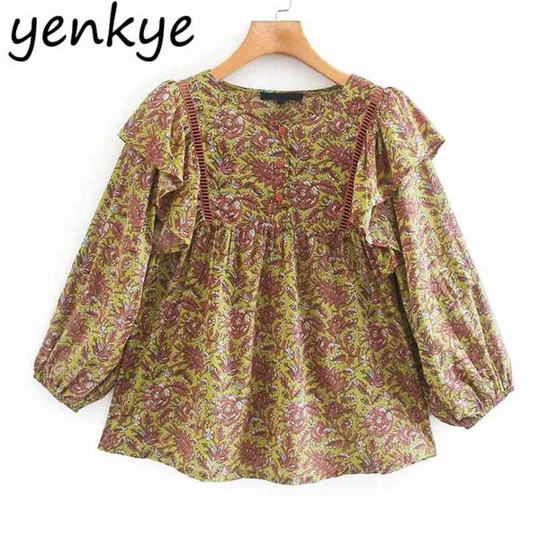 vintage floral print blouse women lantern sleeve round neck ruffle casual loose summer plus size blusa ccwm9830 210514, White
vintage floral print blouse women lantern sleeve round neck ruffle casual loose summer plus size blusa ccwm9830 210514, White