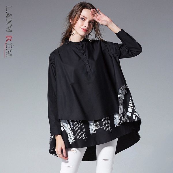 spring summer double layer printed hem women's blouse long sleeve stand collar big size loose shirts s056 210507, White
spring summer double layer printed hem women's blouse long sleeve stand collar big size loose shirts s056 210507, White
