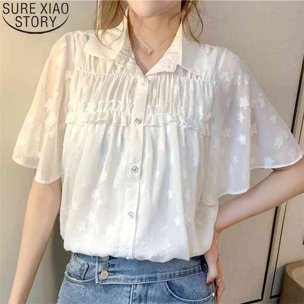 summer sweet flare short sleeve blouses women white casual chiffon clothes korean cardigan shirts chic 9057 210421
summer sweet flare short sleeve blouses women white casual chiffon clothes korean cardigan shirts chic 9057 210421