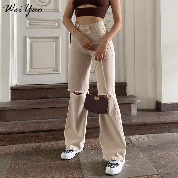 women's jeans weiyao vintage solid flare pants holes y2k mom woman high waist slim streetwear joggers aesthetic korean denim trousers, Blue
women's jeans weiyao vintage solid flare pants holes y2k mom woman high waist slim streetwear joggers aesthetic korean denim trousers, Blue