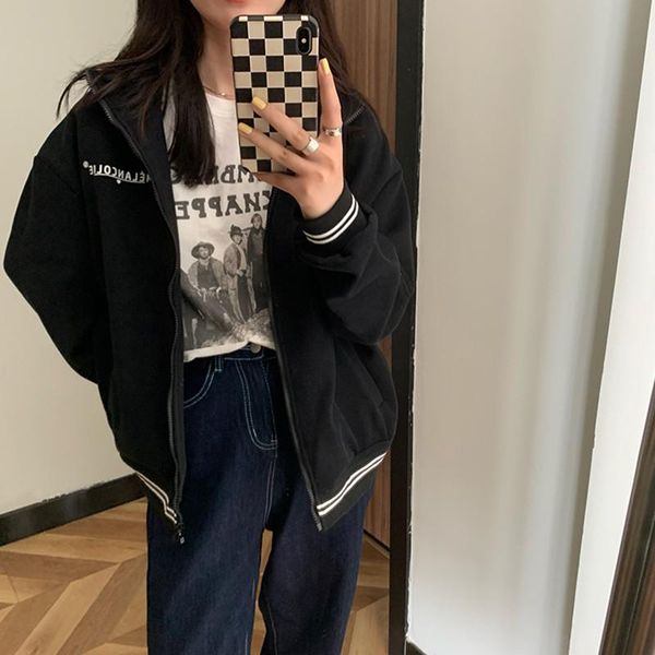 women's jackets 2colors 2021 korean style back letter love women warm coats zipper loose jacket female winter sweatshirt coat womens(f, Black;brown
women's jackets 2colors 2021 korean style back letter love women warm coats zipper loose jacket female winter sweatshirt coat womens(f, Black;brown