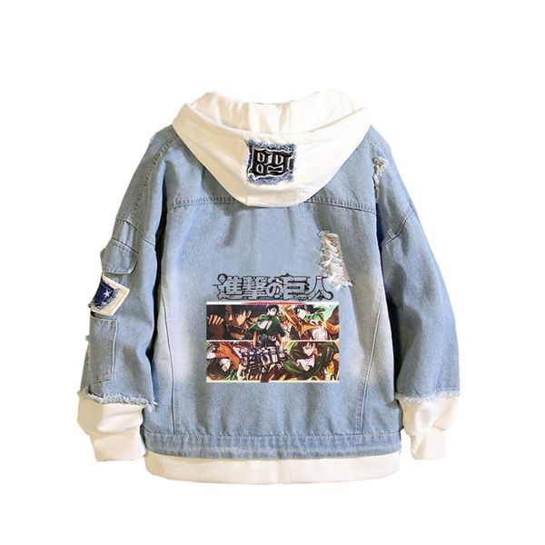 anime jeans jacket attack on titan cartoon hoodies the final season harajuku streetwear fake two piece sweatshirt denim coats women's j, Black;brown
anime jeans jacket attack on titan cartoon hoodies the final season harajuku streetwear fake two piece sweatshirt denim coats women's j, Black;brown