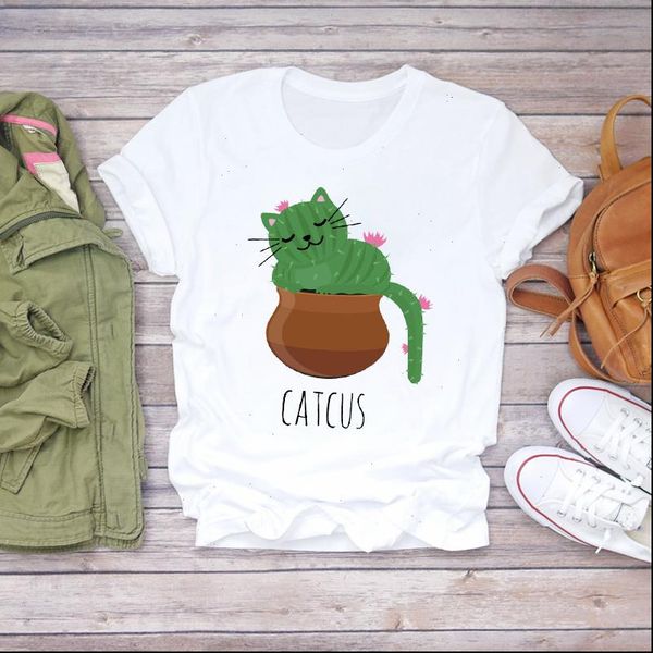 women t shirts cat short sleeve cactus love fashion clothing summer shirt graphic female ladies womens tee, White
women t shirts cat short sleeve cactus love fashion clothing summer shirt graphic female ladies womens tee, White