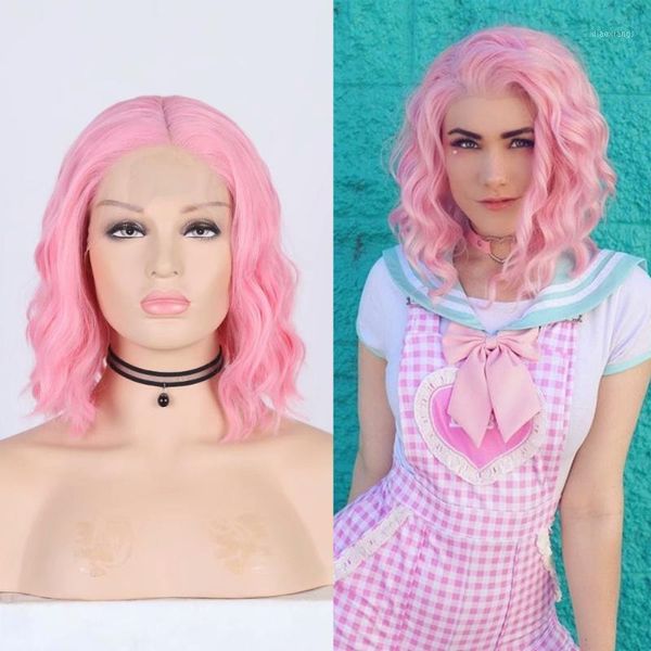 wigs pink bob synthetic lace front for black women heat fiber hair wavy wig cosplay costume half hand tied hair1
wigs pink bob synthetic lace front for black women heat fiber hair wavy wig cosplay costume half hand tied hair1