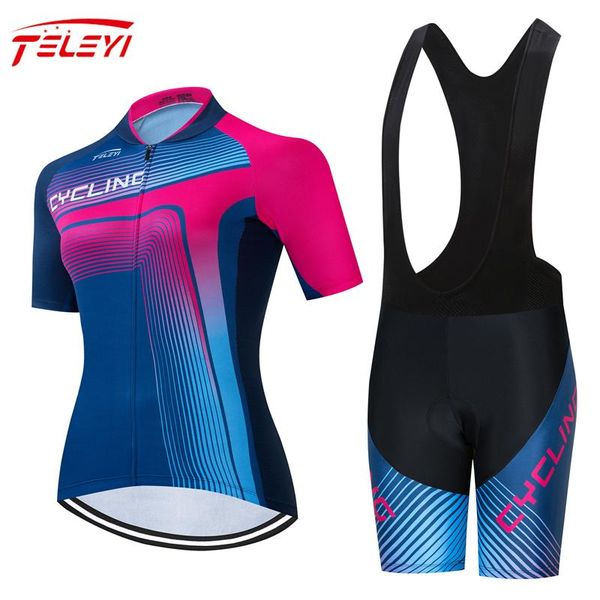 racing sets teleyi women short sleeve jersey set mtb cycling clothing ropa ciclismo summer road bike clothes lady team triathlon uniform, Black;blue
racing sets teleyi women short sleeve jersey set mtb cycling clothing ropa ciclismo summer road bike clothes lady team triathlon uniform, Black;blue