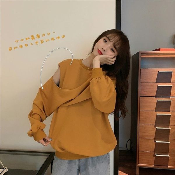 women's hoodies & sweatshirts real s 2021 autumn korean style off-the-shoulder long sleeve, Black
women's hoodies & sweatshirts real s 2021 autumn korean style off-the-shoulder long sleeve, Black