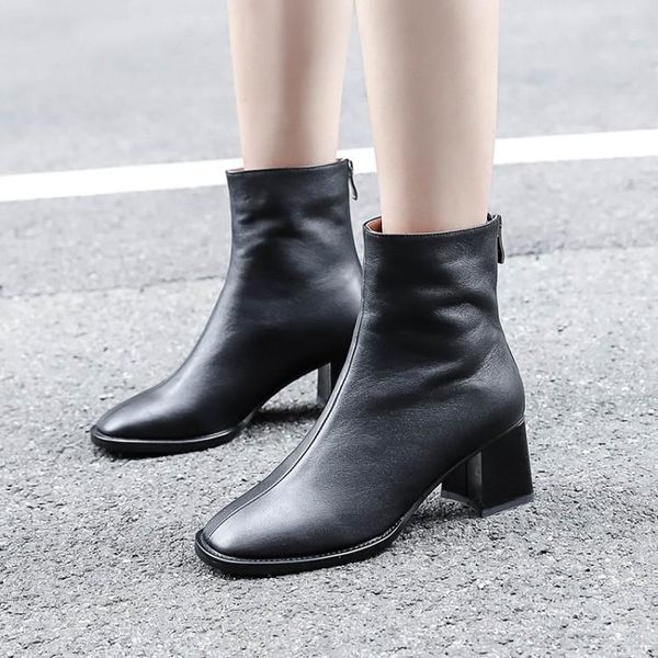 boots mljuese 2021 women ankle cow leather square toe zippers winter short plush high heels female size 40, Black
boots mljuese 2021 women ankle cow leather square toe zippers winter short plush high heels female size 40, Black