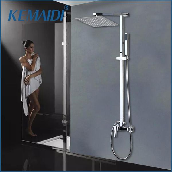 chrome finished wall mount 8" rain shower set mixer faucet bathroom with adjust height handheld sets
chrome finished wall mount 8" rain shower set mixer faucet bathroom with adjust height handheld sets