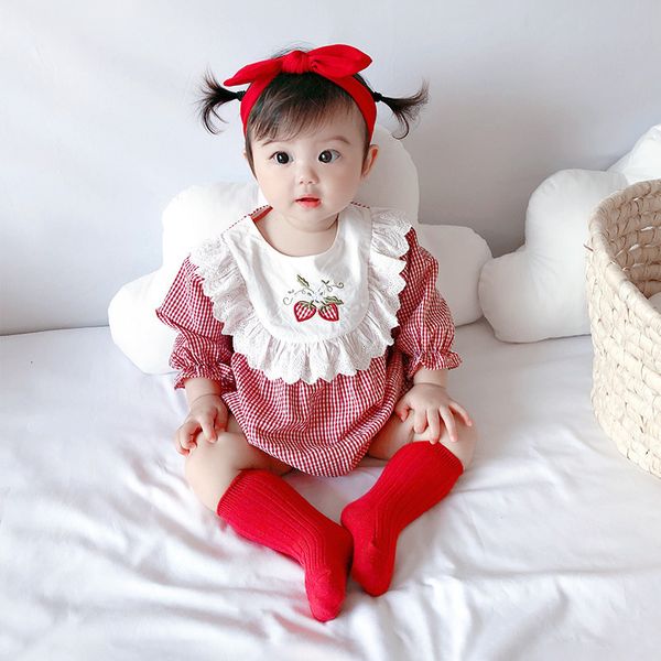 children's suit new girls strawberry princess romper for baby girl embroidery jumpsuit toddler lattice rompers children baptism clothes, White
children's suit new girls strawberry princess romper for baby girl embroidery jumpsuit toddler lattice rompers children baptism clothes, White