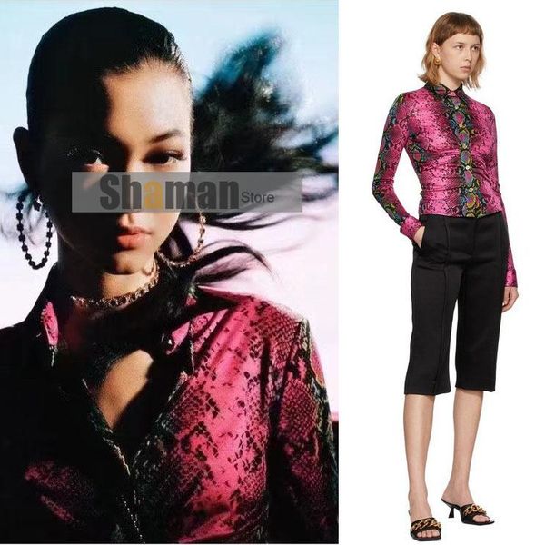 women's blouses & shirts luxury design women 2021 long sleeve snake skin print slim fits woman button up shirt camisas mujer ladies, White
women's blouses & shirts luxury design women 2021 long sleeve snake skin print slim fits woman button up shirt camisas mujer ladies, White