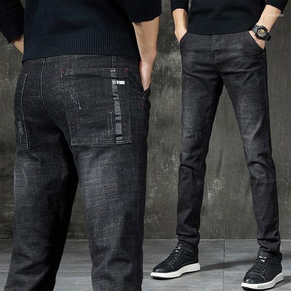 men's jeans autumn and winter elastic korean style loose straight student trend wild youth black men1, Blue
men's jeans autumn and winter elastic korean style loose straight student trend wild youth black men1, Blue