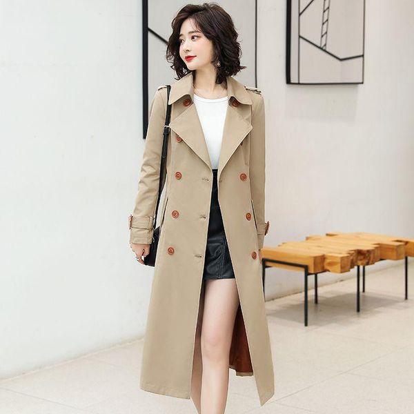 women's trench coats autumn winter women turn-down collar double breasted long casual ladies slim with belt, Tan;black
women's trench coats autumn winter women turn-down collar double breasted long casual ladies slim with belt, Tan;black