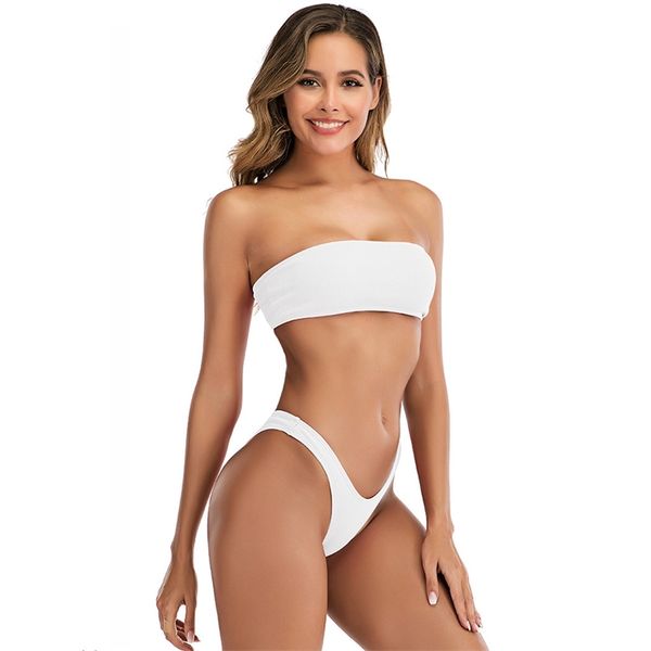 summer bikini swimsuits women solid white swimwear femal bathing suit beachwear fashion swimsuit sets 210507, White;black
summer bikini swimsuits women solid white swimwear femal bathing suit beachwear fashion swimsuit sets 210507, White;black