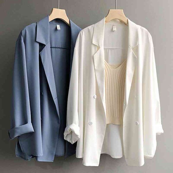 women's blouses & shirts women white chiffon blouse blazer jacket korean fashion solid loose casual spring summer office business
women's blouses & shirts women white chiffon blouse blazer jacket korean fashion solid loose casual spring summer office business