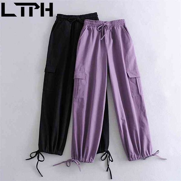 ltph korean tooling women pants high waist stretch lace-up trousers side pockets all-match jogging sweatpants spring 210423, Black;white
ltph korean tooling women pants high waist stretch lace-up trousers side pockets all-match jogging sweatpants spring 210423, Black;white