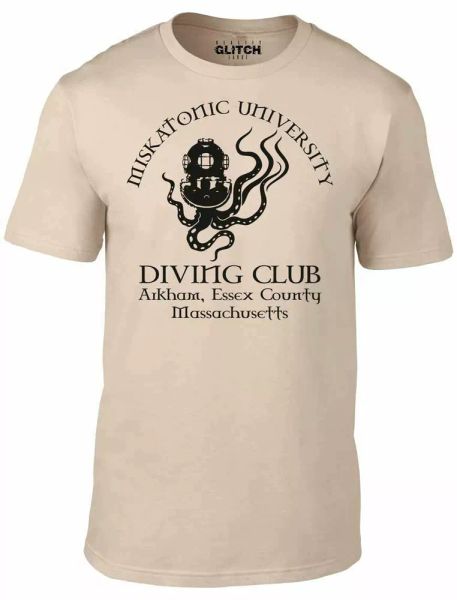 miskatonic uni diving club t-shirt - funny t shirt lovecraft dagon retro horror, White;black
miskatonic uni diving club t-shirt - funny t shirt lovecraft dagon retro horror, White;black